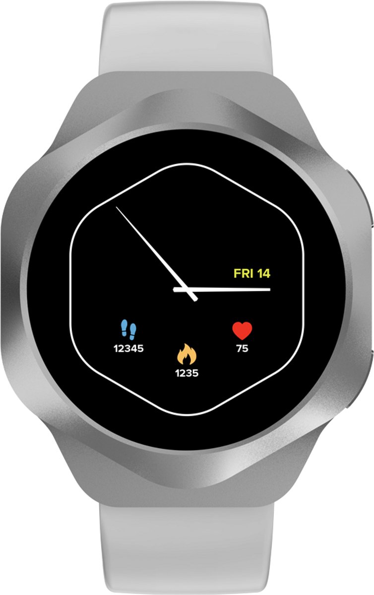 Canyon Hexagon 88 - Smartwatch - Bluetooth Gesprekken - AMOLED Scherm - Zilver