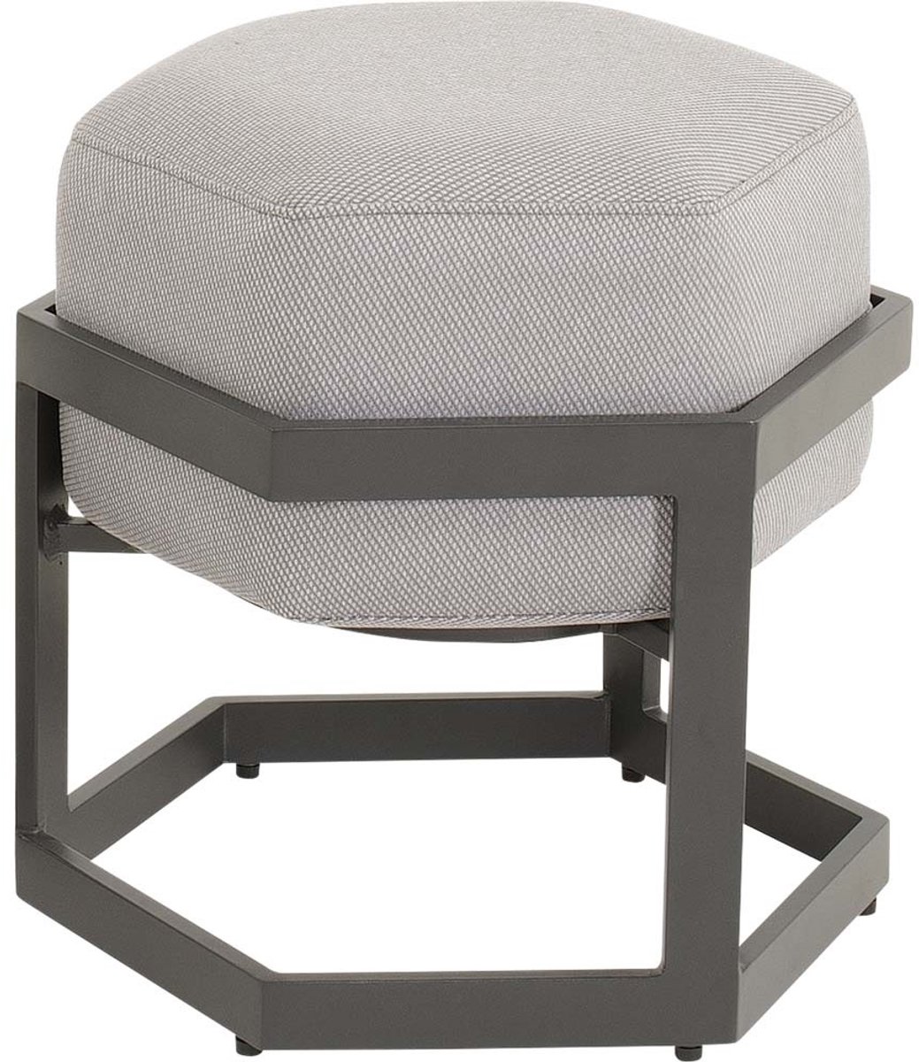Lesli Living - Voetenbank Esagono - Antraciet - 48x41,5x47,5cm