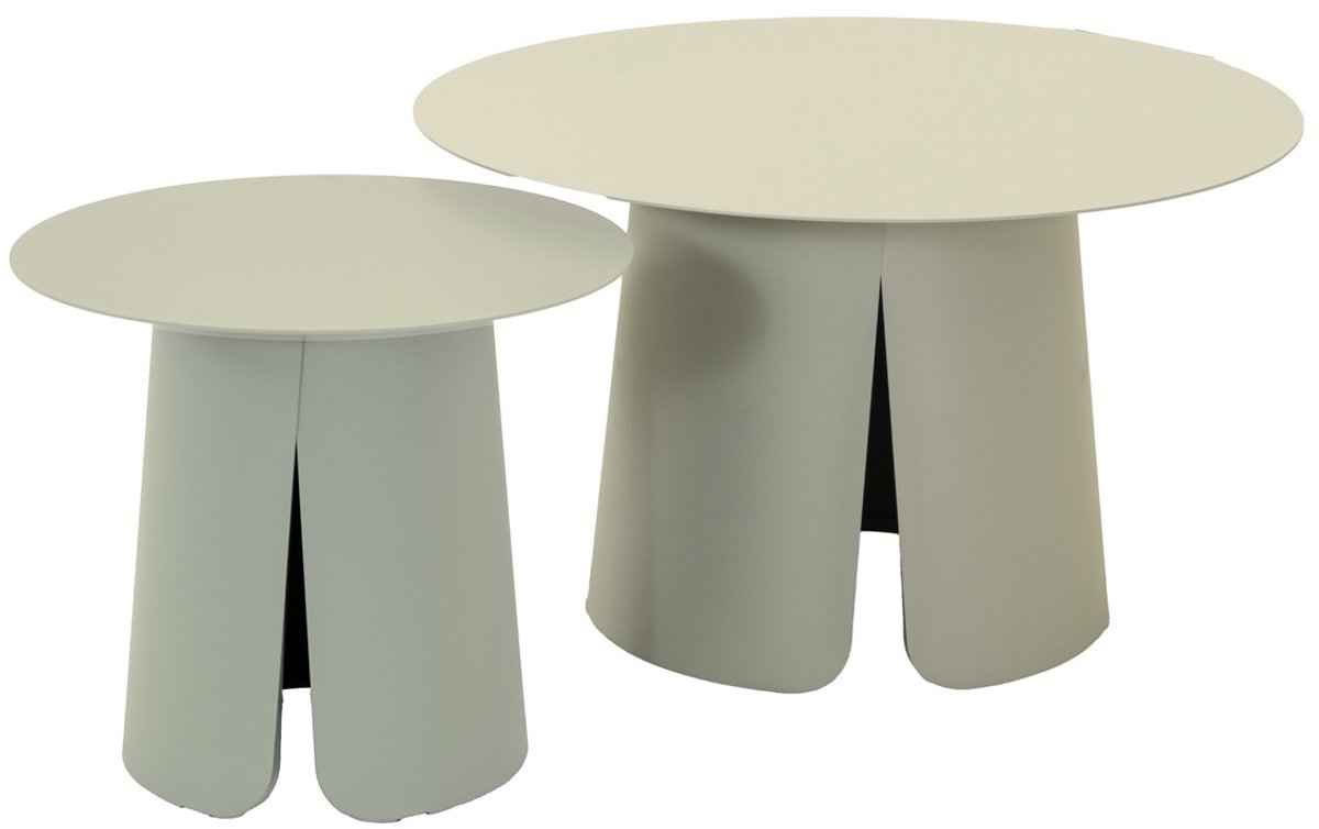 Lesli Living - Sidetable Oslo - Crème - Ø45x39cm