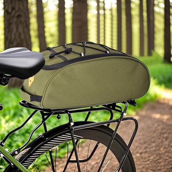 Achtertastas - Op de bagagedrager te monteren opbergtas - Inclusief gereedschapsset - Waterdicht nylonmateriaal - Snelbevestigingssysteem - Compatibel met mountainbikes, racefietsen en e-bikes - Zwart — afbeelding 4