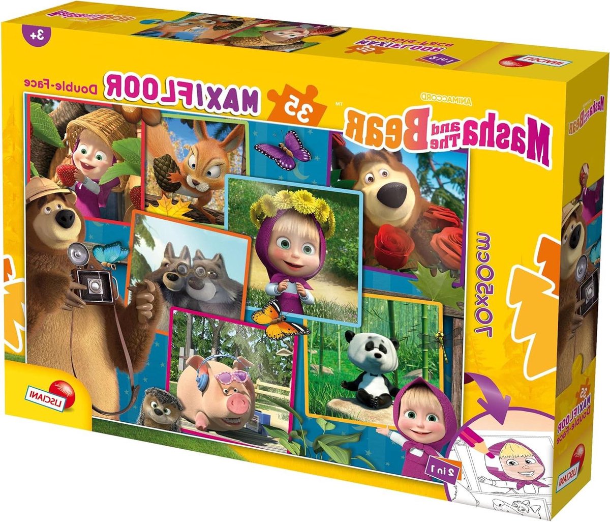 Maxi Vloerpuzzel - Kinderpuzzel 2-in-1 - Creatief Spelen - Dubbelzijdig Kleurbaar - 70x50 cm - Meerkleurig