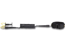 Opgerolde Biceps Riem - Surf Koord - Watersport Beveiliging - Opti-Flex Urethaan - 4Ft X 5/16In - Zwart