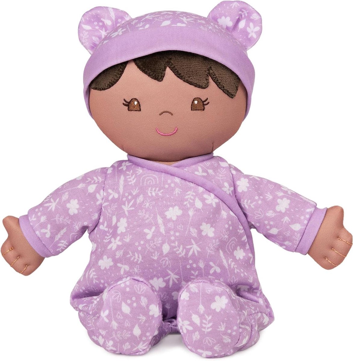 Babypop Pluche - Knuffelpop Baby - Fantasierijk Spel - 100% Gerecyclede Materialen - 30.5 cm - Paars