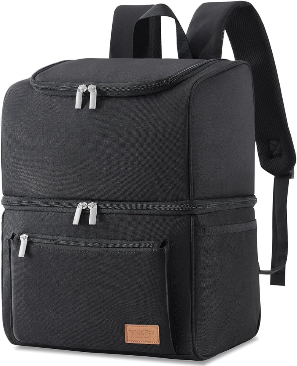 Picknicktas - Picknickmand - Lunchtas - Lunch Bag - Koeltas - Koelrugtas - Koelrugzak - Cooler Bag - Thermotas - Stof - 21L - Zwart - van Imperatoris