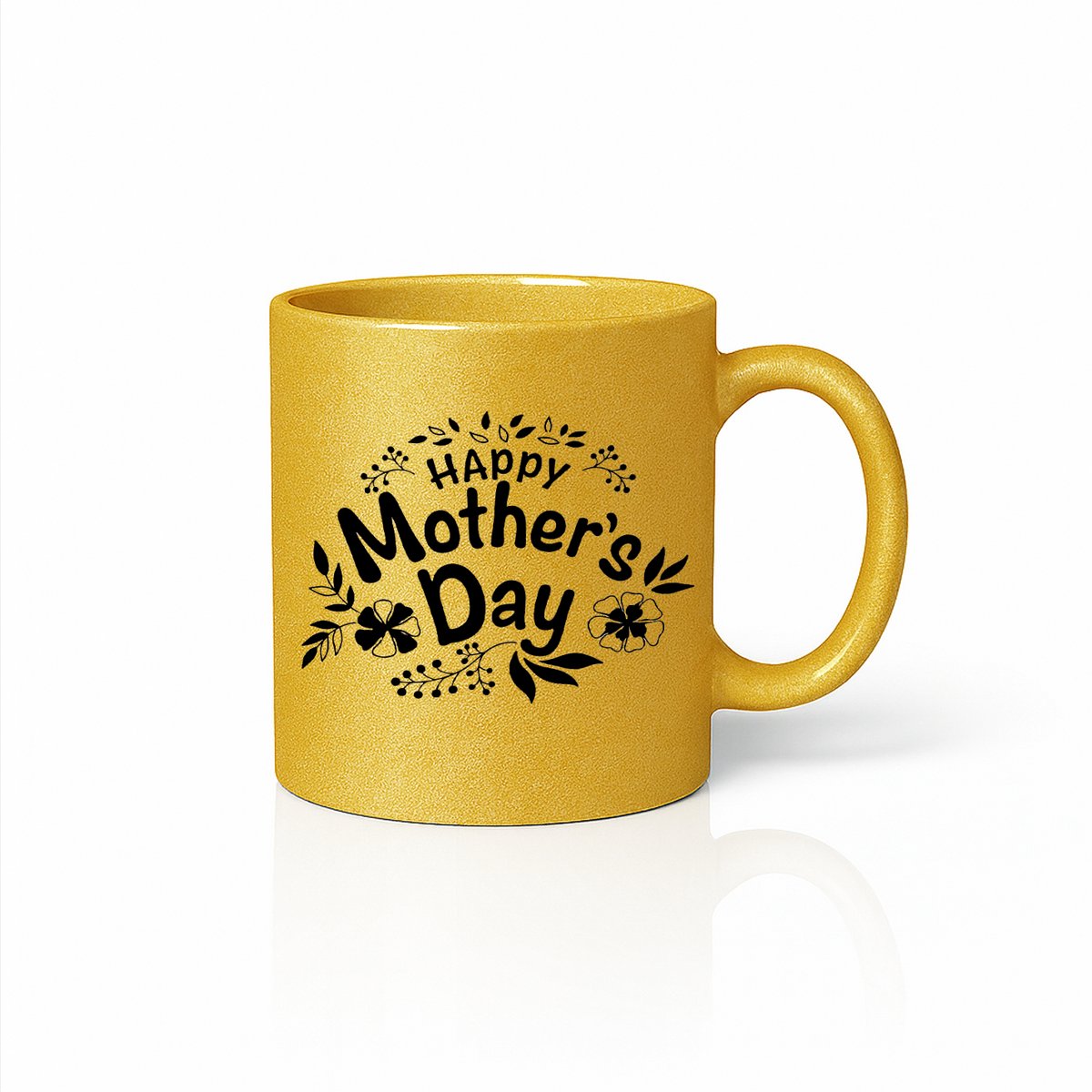 Luxe Moederdag Mok - Gouden Bloemen Design - Premium Cadeau voor Mama
