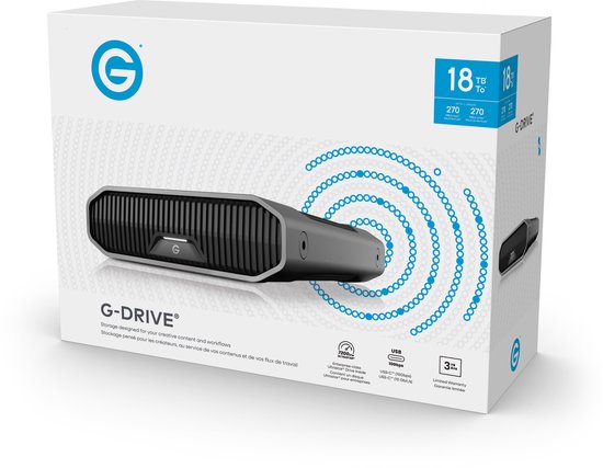 G-DRIVE® 18TB External Desktop Hard Drive, 7200RPM Ultrastar® Hard Drive Enterprise-Class, USB-C™ (10Gbps), tot 260MB/s, Mac-Ready van Merkloos — afbeelding 4