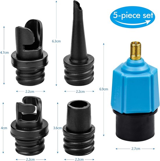 Sup Pomp Adapter - Opblaasbare Adapter - Watersport Accessoire - Robuuste Lekvrije Structuur - 17.4 x 12 x 3.5 cm — afbeelding 3