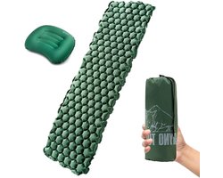 Slaapkussen Set - Kampeer Kussen - Outdoor Reizen - Waterdicht Duurzaam - 75x24 Inch - Groen