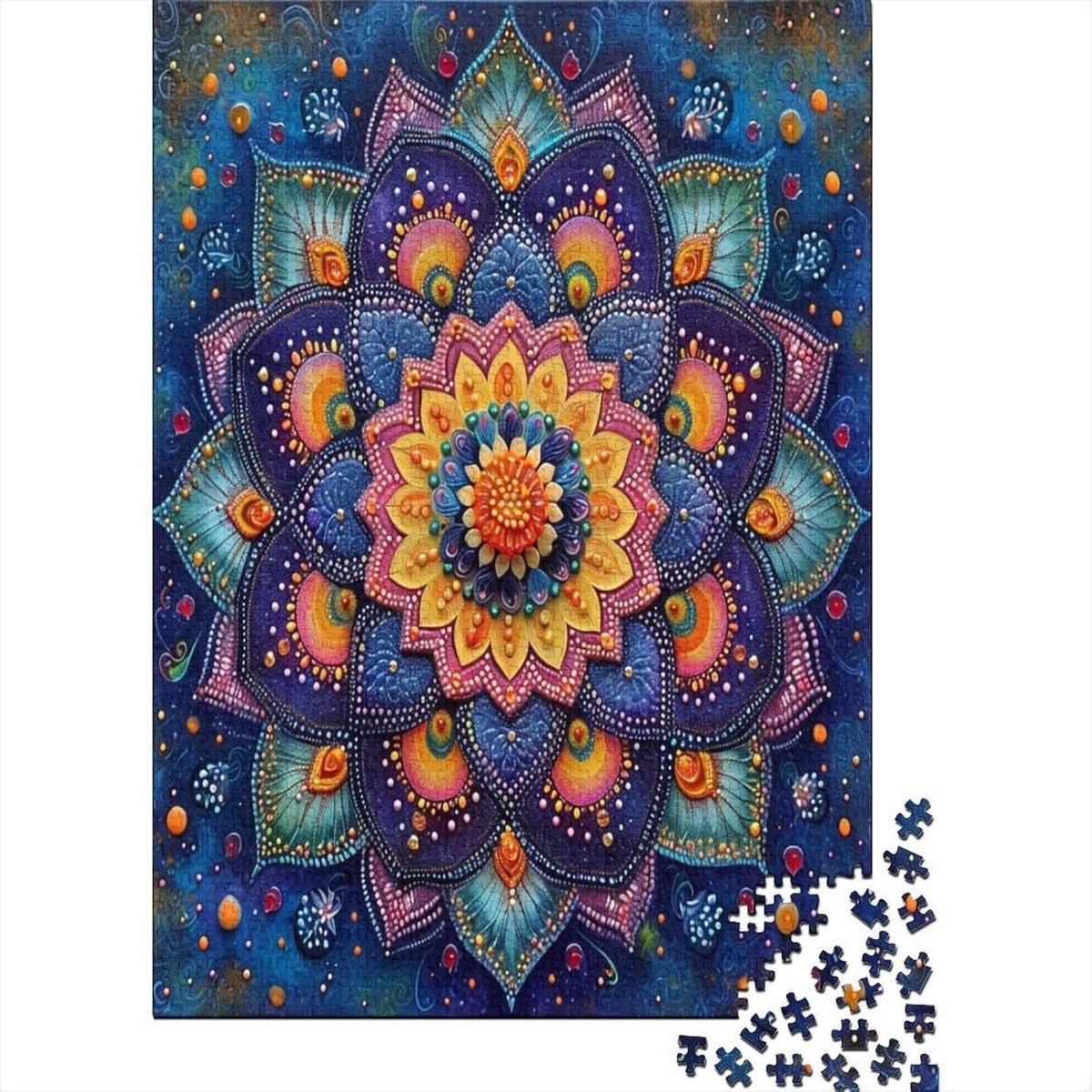 Puzzel 1000 Stukjes - Raadsels Puzzelspel - Ontspanning Thuis - Nauwkeurige Pasvorm - 75 x 50 cm - Geometrisch Patroon