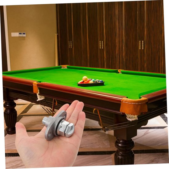 Pooltafel Schroeven - Nivelleer Schroeven - Tafel Afstellen - Aluminium Profiel - 6x5x3 cm - Zilver — afbeelding 2