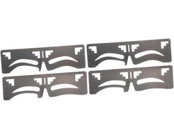 minkissy 4Pcs Eyebrow Ruler Makeup Tools Makeup Stuff Eyebrow Shaping Template Molds Brow Shaping Ruler Ink Stamps Brow Makeup Supplies Eyebrow Makeup Tools
