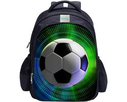 MATMO Voetbalrugzak voor jongens, rugzak met voetbalprint, cool voetbalpatroon, schooltas