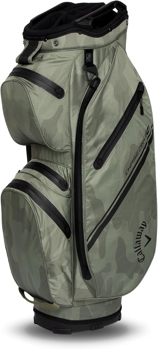 Callaway Golf Chase Dry Waterdichte Cart Bag, 2025, Groen Camo