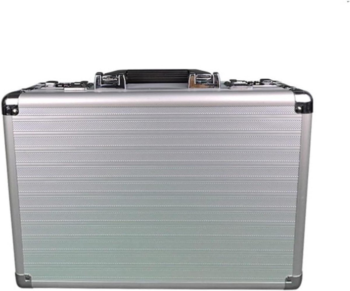 Combinatieslot Koffer - Opbergdoos Documenten - Veilige Opslag - Aluminium Frame - 36x24x11.5 cm - Zilverkleurig
