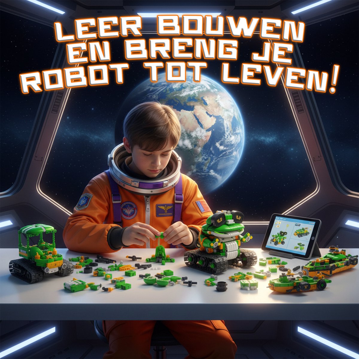 Qualitá® Robot Bouwpakket 5 in 1 – Educatief Speelgoed – Robot Speelgoed - Robot Bouwpakket - STEM speelgoed – Programmeren Voor Kinderen - Interactief Speelgoed – 496 Onderdelen – 7-9 Jaar — afbeelding 5