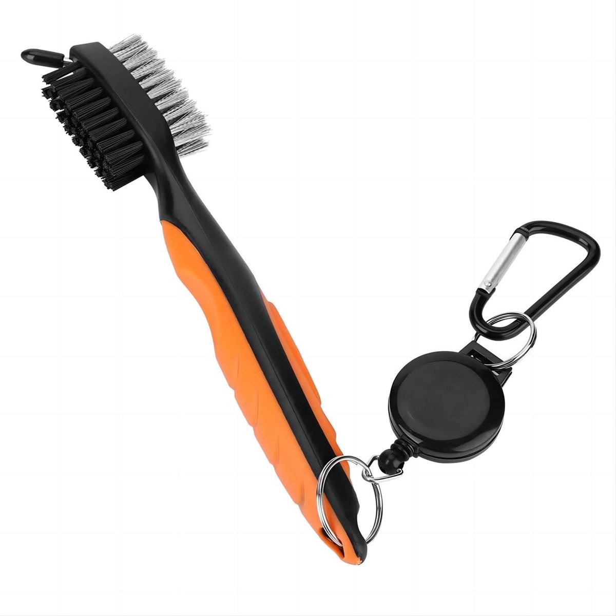 MTTproducts- Golfborstel 3-in-1 - Golfclubborstel - Groefreiniger - Karabijnhaak - Duurzaam - Lichtgewicht - Golfreiniger