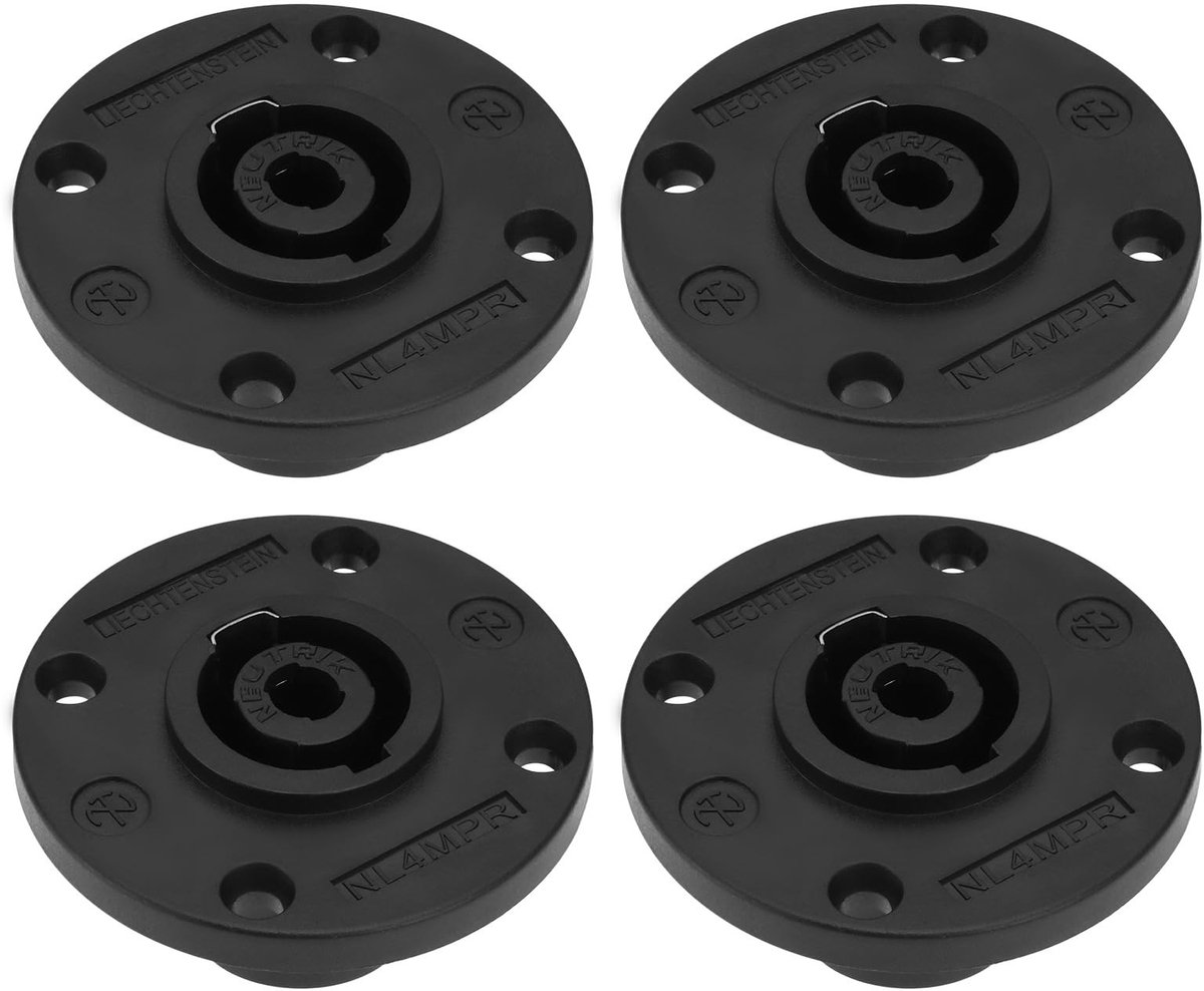 NTH products- Flensaansluitingen Set van 4 - 4-polige Chassisconnectoren - Ronde Flens Maat G - Hoog Aanpassingsvermogen - Metalen Vergrendelingssysteem - Uitstekende Signaaloverdracht - Chassisconnector