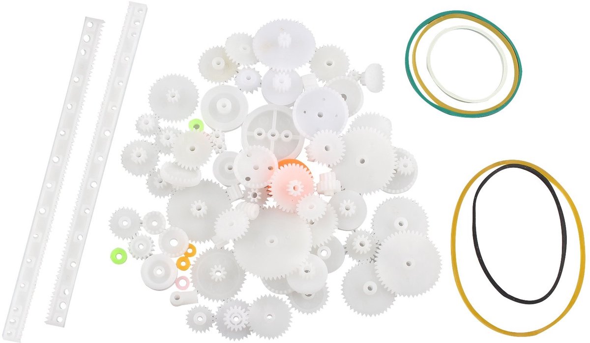 MTTproducts- Tandwielen 75 Types Kit - Plastic Tandwielen - Modelbouw - Speelgoed - Vermogen 38g - Ideaal voor DIY Projecten - Modelbouwtandwielen