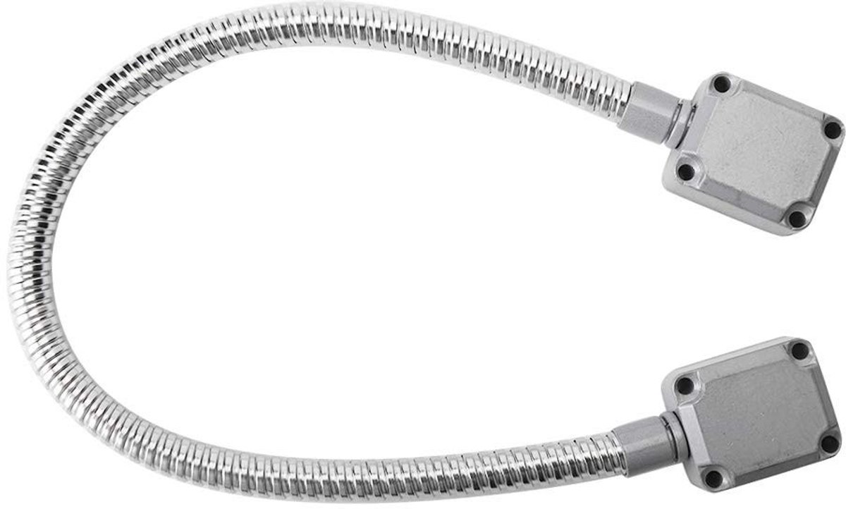 MTTproducts - Roestvrijstalen Door Loop met Aluminium Eindkappen - 8mm Diameter Kabelbescherming