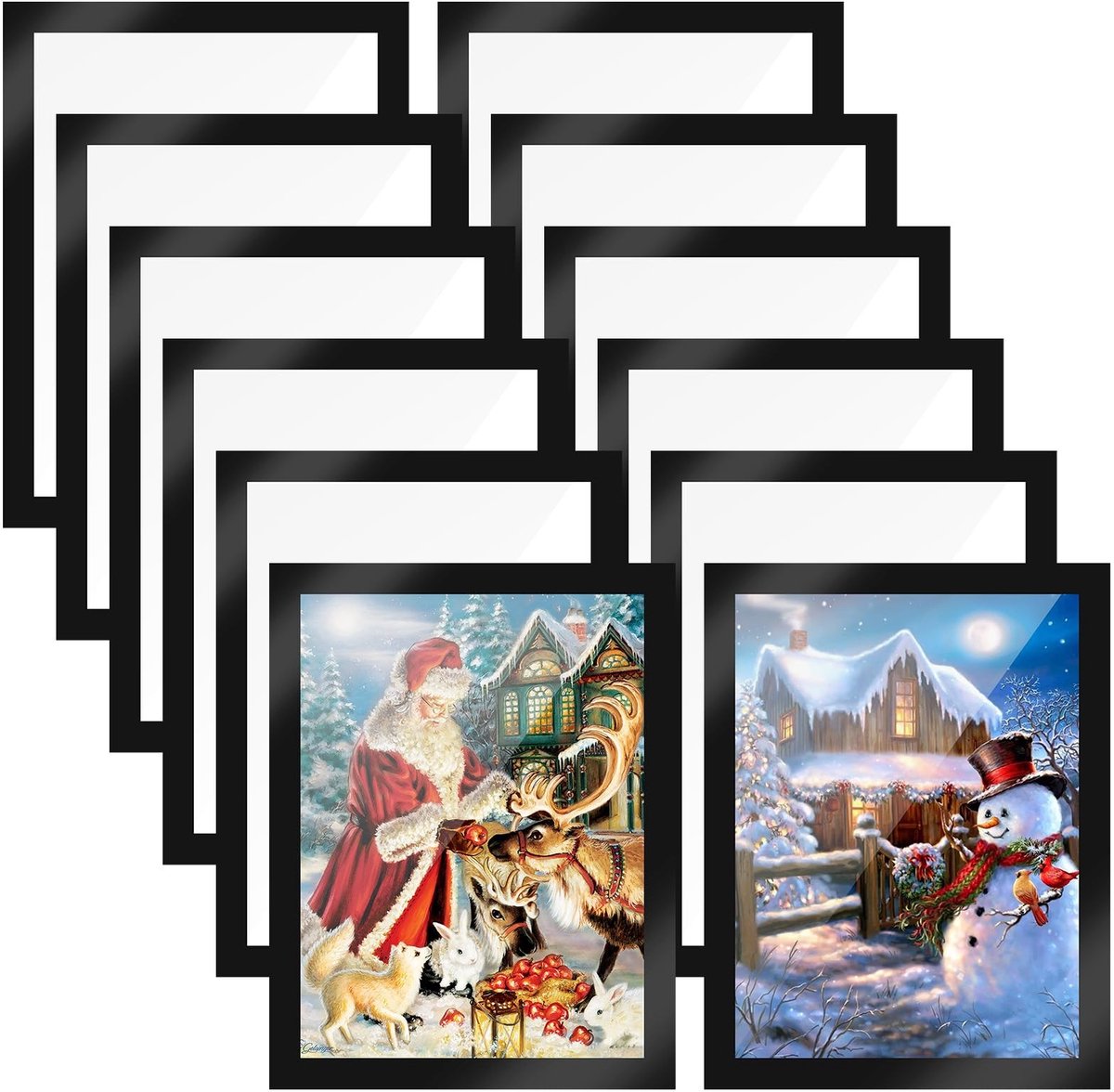 MTTproducts- Prikframe 12 Stuks - Magnetisch A4 Displayframe - Zelfklevend - Documenten/Posters - Duurzaam - Eenvoudig te gebruiken