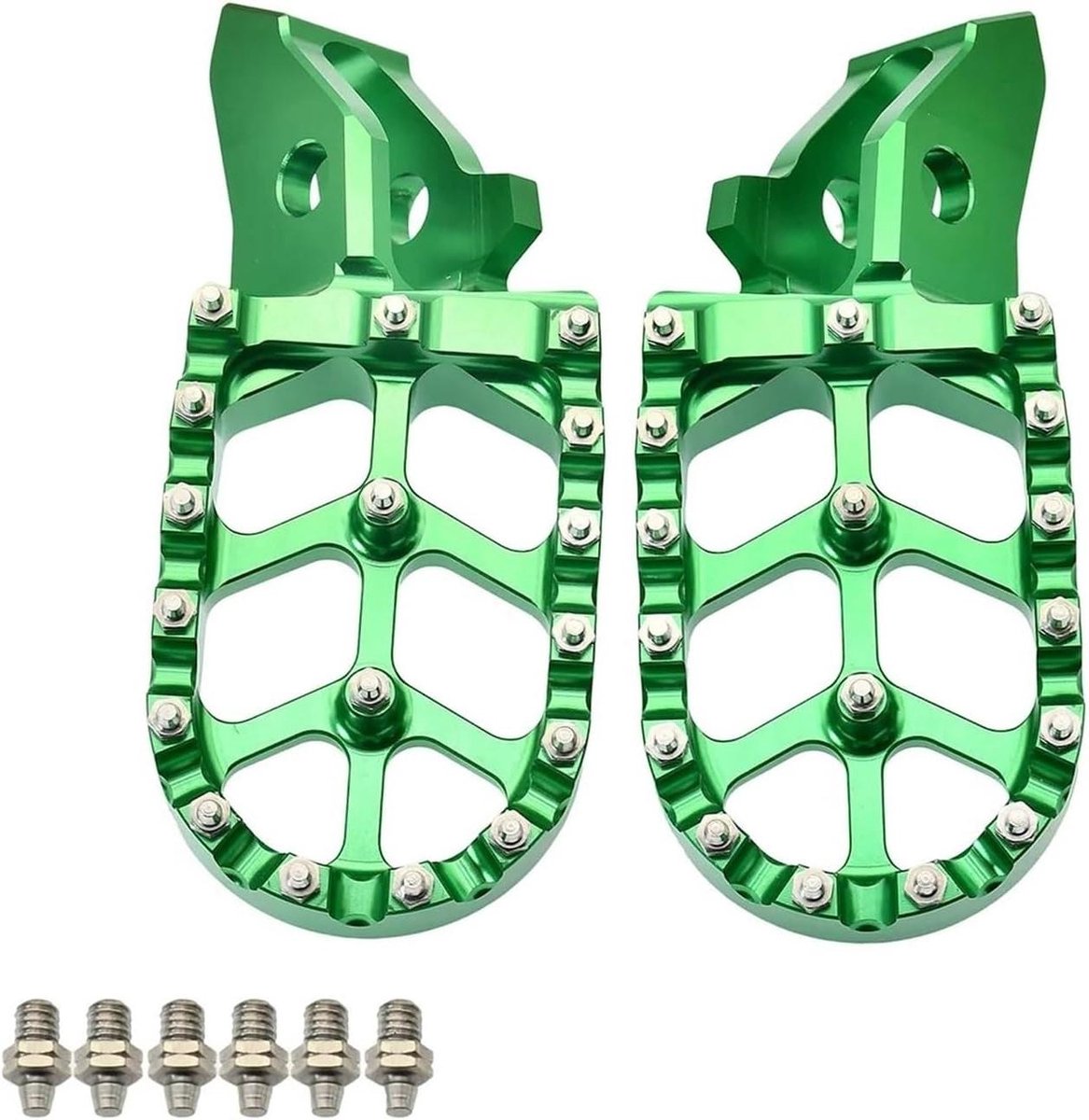 Motor Pedaal Set - Voetsteunen Fiets - Off-Road Rijden - Antislip Oppervlak - Universele Pasvorm - Groen