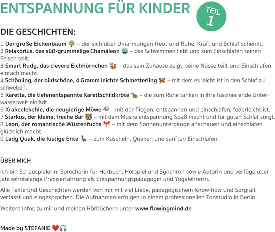 Kinder Ontspanning - Verhalen CD - Rust en Slaap - Autogeen Training - 14 cm - Niet van toepassing — afbeelding 5