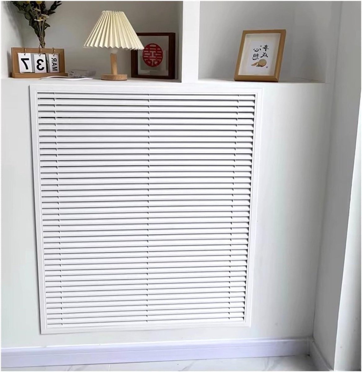 Aluminium Retourrooster - Ventilatierooster Keuken - Verbeter Ventilatie - Vochtbestendig Ontwerp - 60 x 35 cm - Zilverkleurig