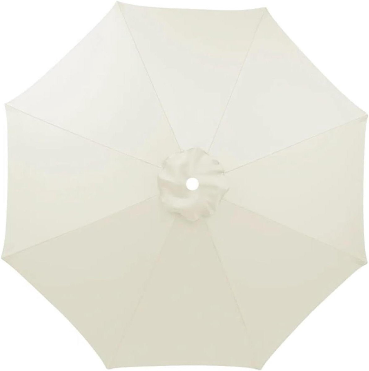 Parasoldoek Vervanging - Balkon Parasol - Bescherming Buiten - Waterdicht UV-bestendig - 3 Meter Diameter - Wit