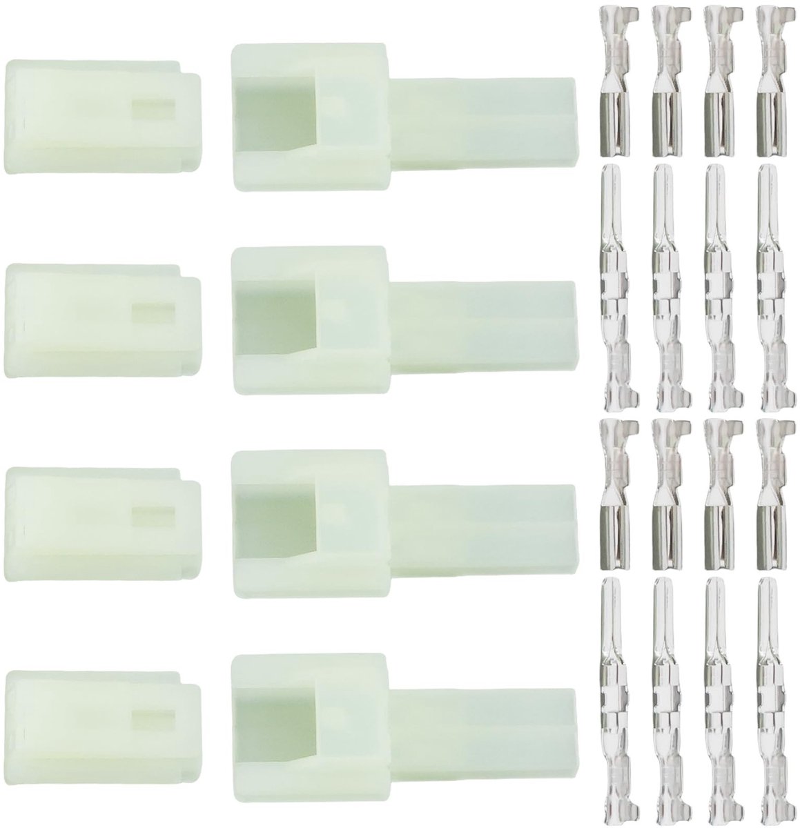 Cosensi - 4 Sets Motorfiets 2 Pin Connector Compatibel met Diverse Merken