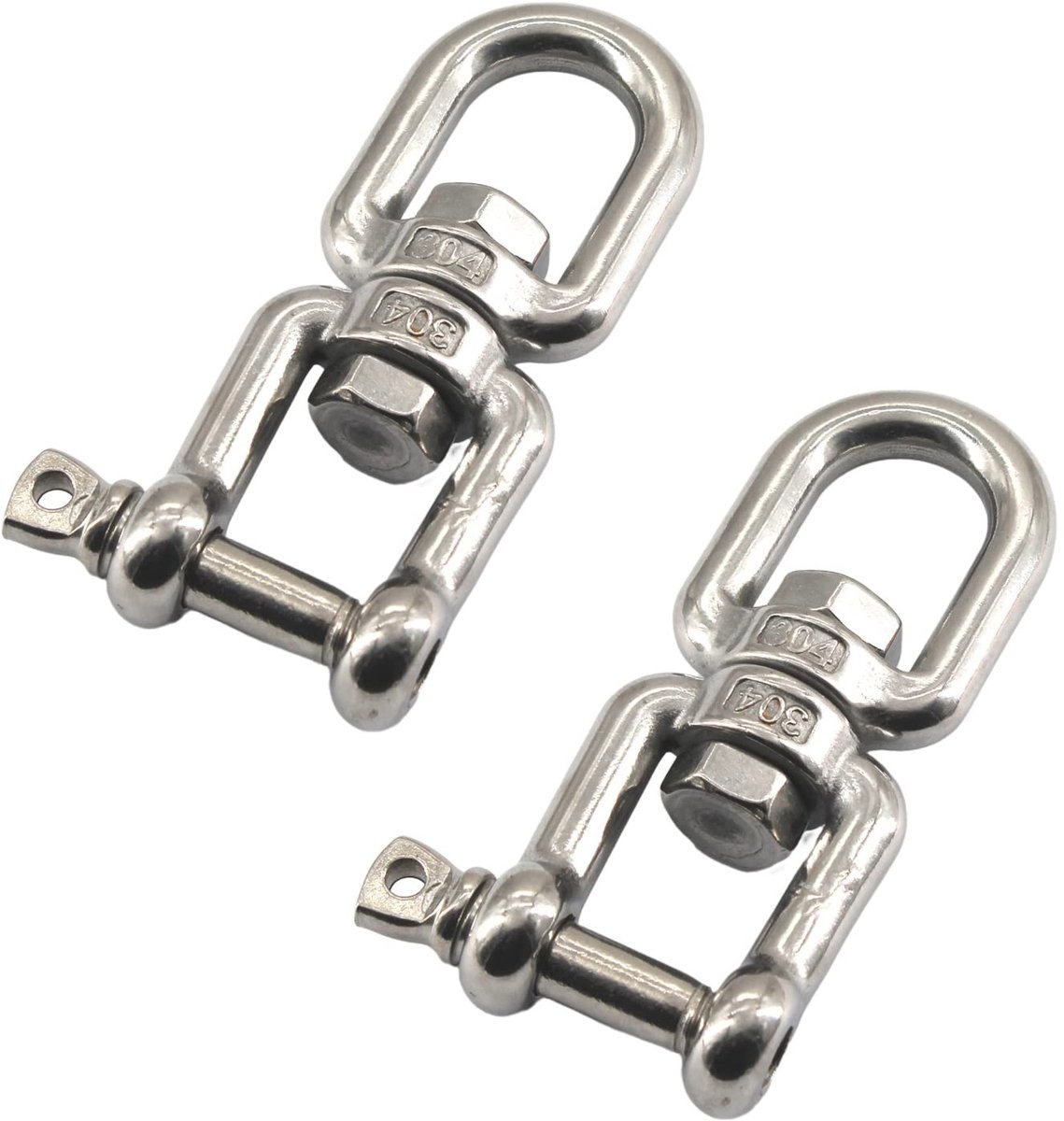 Cosensi- Swivel Ring 2 Stuks - M8 Oogkaak Beugel - 360° Draaibare Ring - Roestvrij Staal - Max Belasting 470KG - Duurzaam en Stevig - Ooghaak