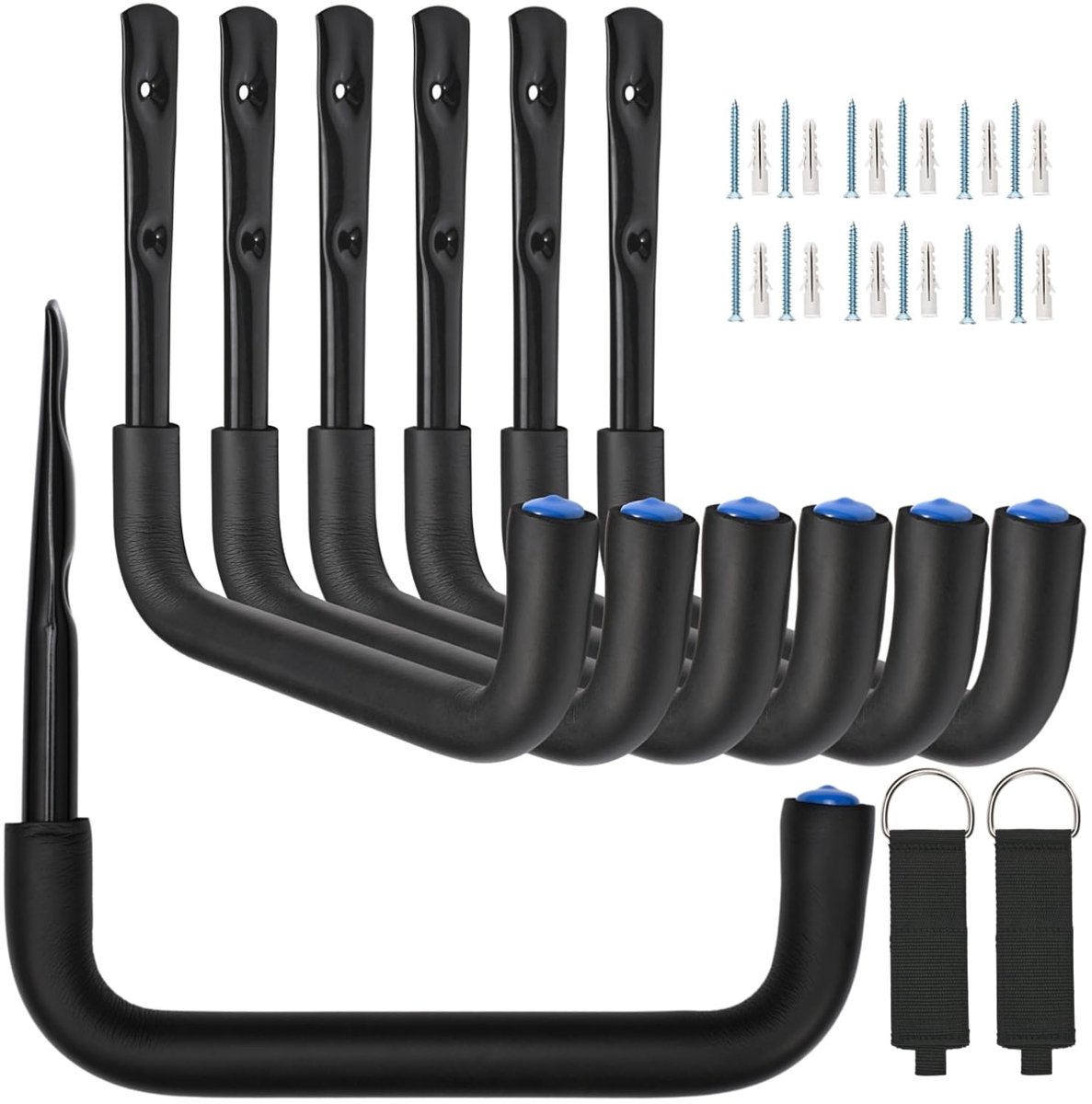 Cosensi- Opberghaak 24cm - Heavy Duty - Wandbeugel - Garage Hanger - Tuin Gereedschap - 6 Pack - Tot 30 kg belastbaar - Opberghaken