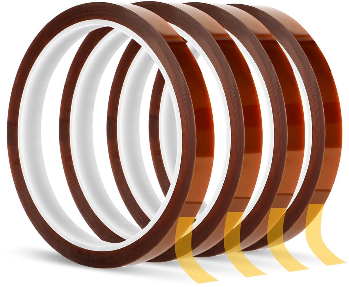 Cosensi - Hoge Temperatuur Hittebestendige Tape - 10mm x 33m - Perfect voor Warmteoverdracht - Geen Resten - Hoogwaardige Materiaal - Geschikt...