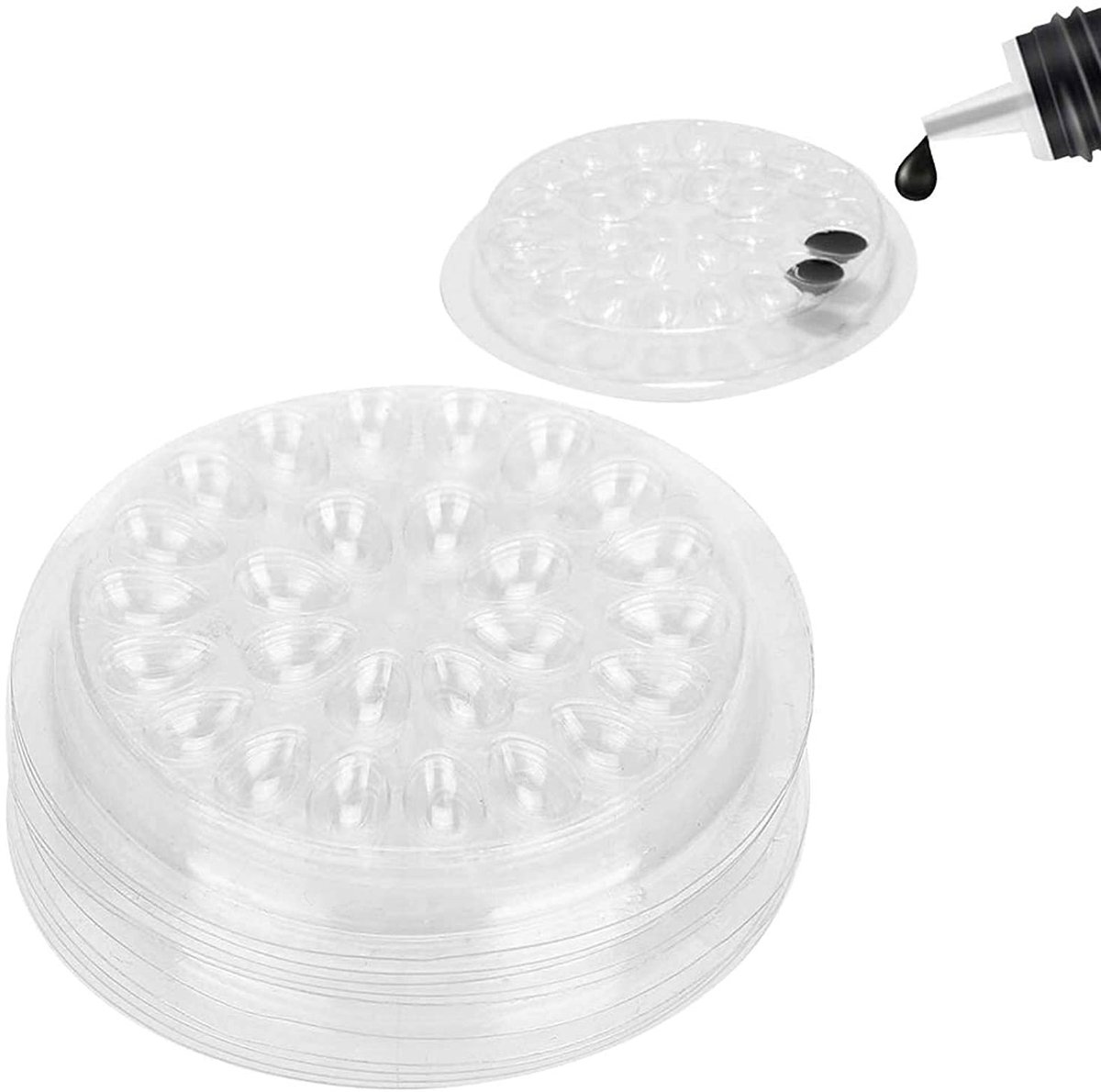 Cosensi- Valse Wimpers 100 Stuks - Lijmhouder - Wimperverlenging - Hoogwaardig PVC - Lichtgewicht - Eenvoudig in Gebruik - Wimperextensions