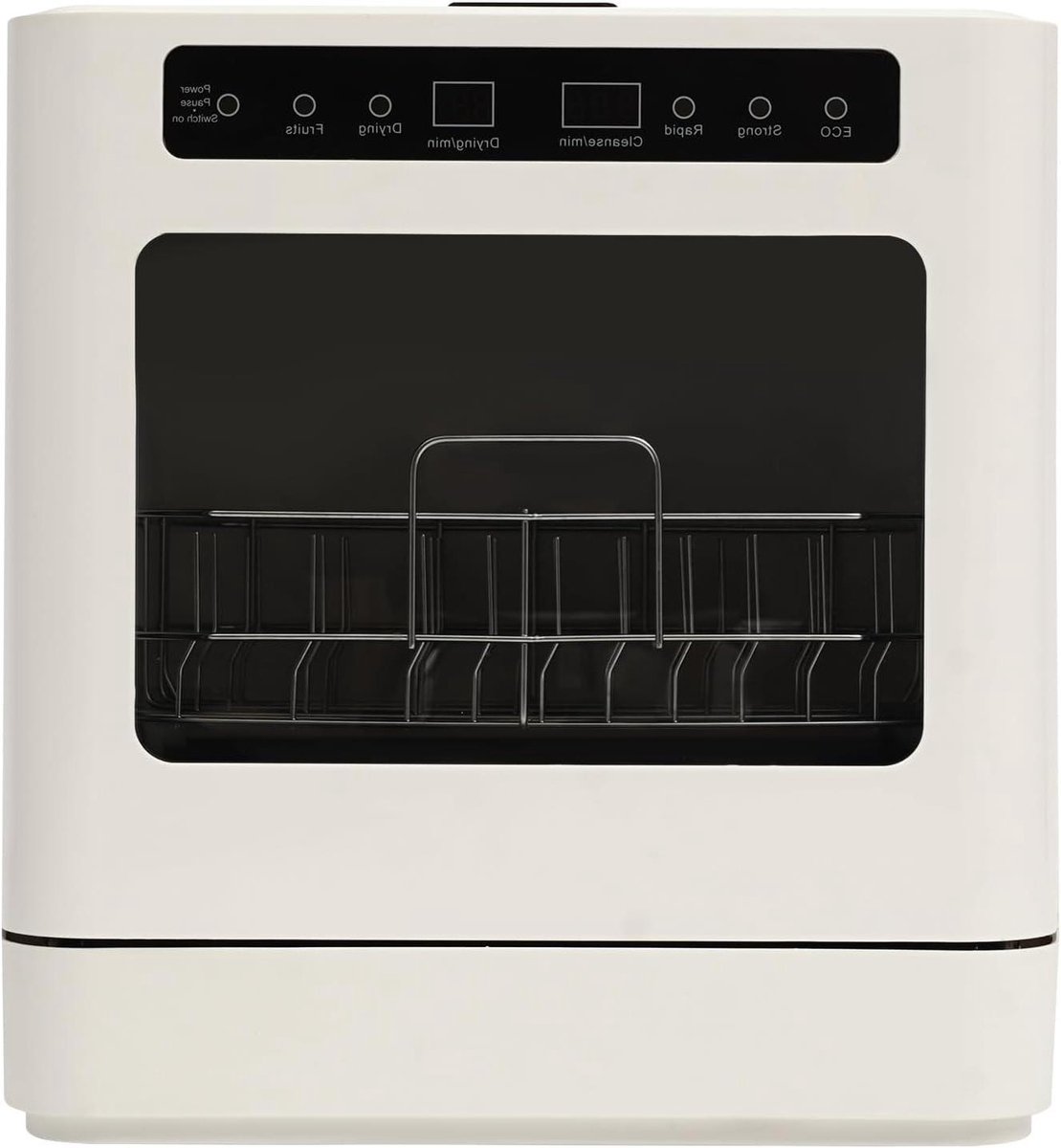 Tafelvaatwasser Mini vaatwasser Snel servies reinigen Touch bediening 6-8 couverts Wit