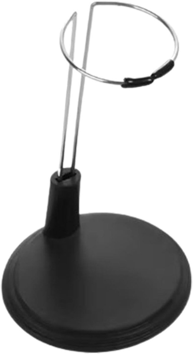 Poppenhouder Standaard - Decoratieve Tentoonstellingsstandaard - Poppen Presenteren - Antislip Ontwerp - 20 cm - Zwart