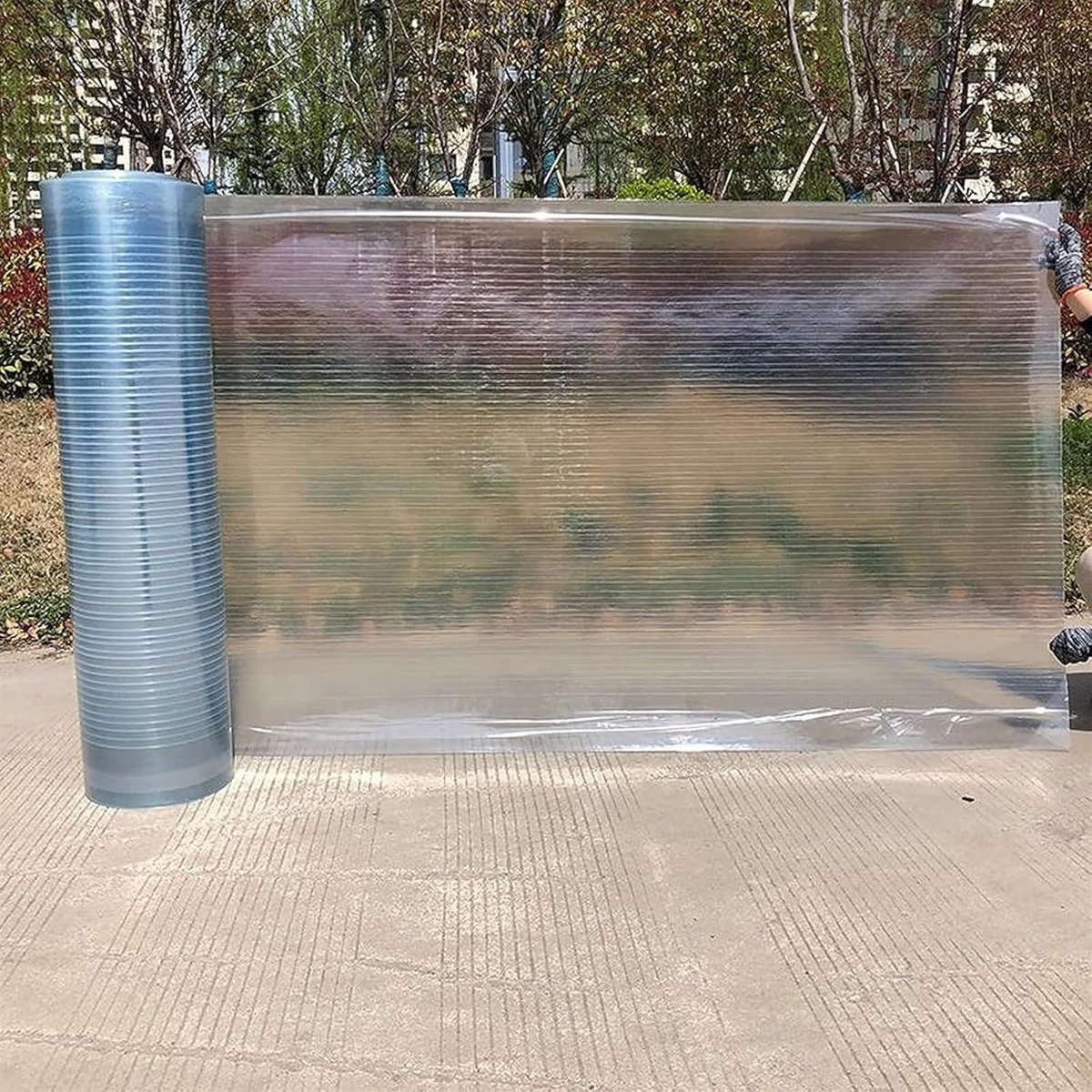 Dakplaat - Glasvezelplaat - Tuinaanleg - Slagvast en UV-bestendig - 12 x 3 m - Transparant