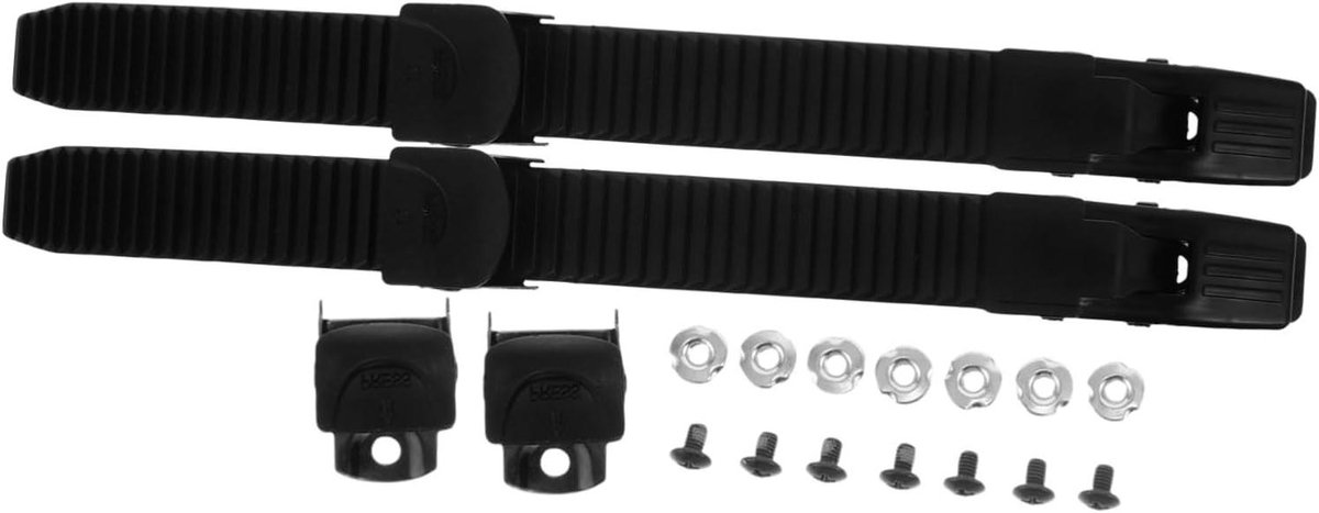 Schoen Gespen - Vervangende Riemen - Schaatsen Repareren - Universele Pasvorm - 26 cm - Zwart