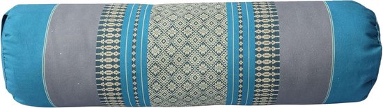 Grote yoga bolster voor meditatie en stretching - eco-vriendelijk kapok kussen - 55 x 15 x 15 cm — afbeelding 4