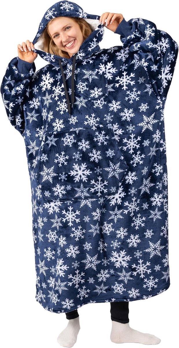Oversized Deken Hoodie met Capuchon voor Dames en Heren - Warme en Comfortabele Draagbare Dekentrui