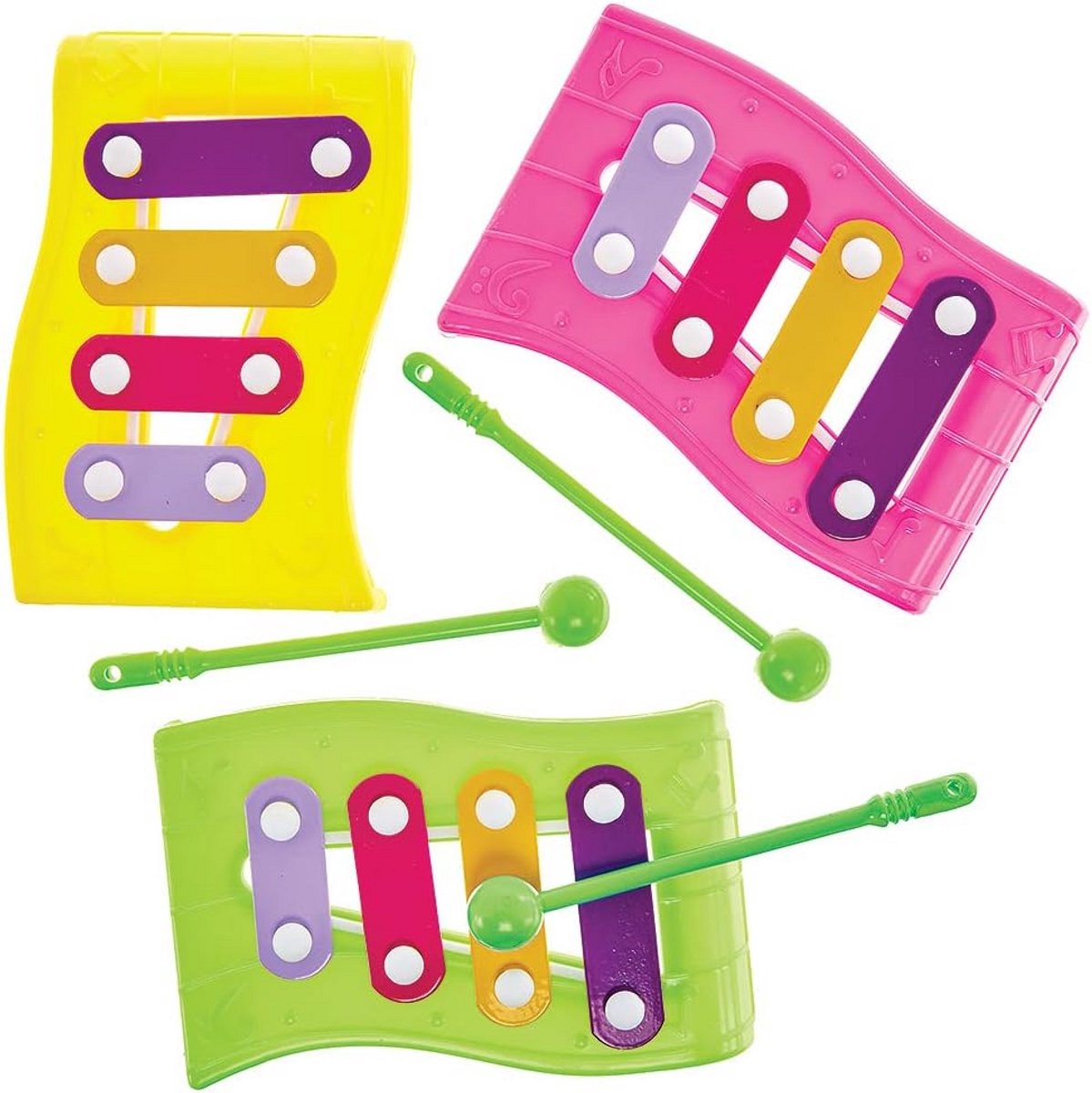 Set van 3 Mini Xylofoons voor Kinderen - Klein Muziekinstrument voor Feestjes en Cadeaus