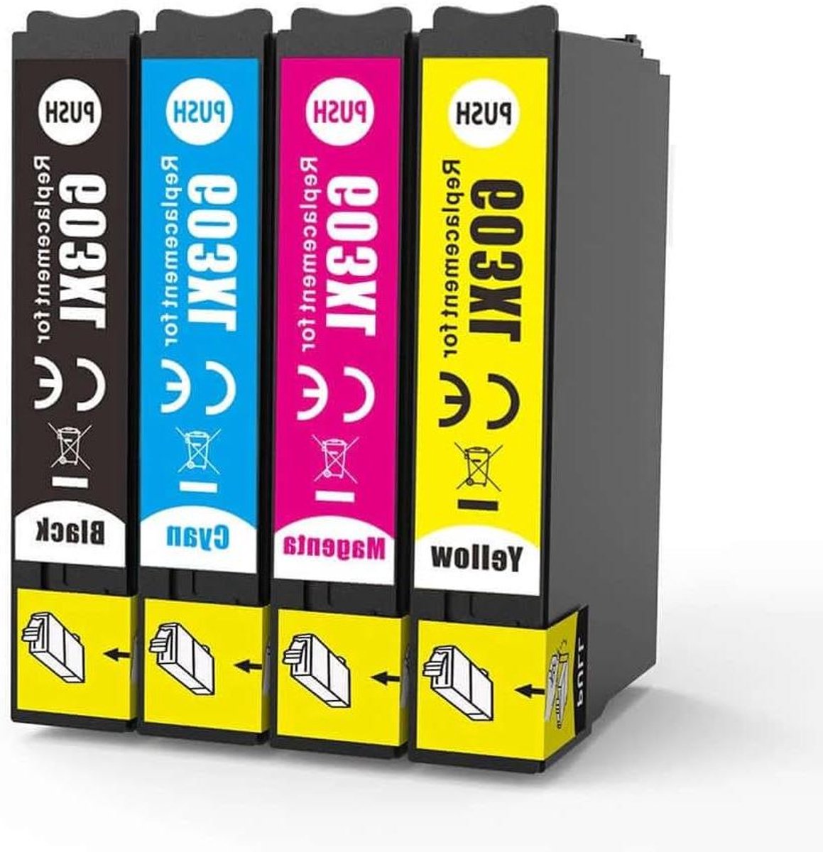 603/603XL High Capacity Ink Cartridges - Sharp Text Compatible with Epson Expression Home XP-3100, XP-3105 and Epson WorkForce WF-2810DWF, WF-2830DWF Printers Multipack (4 Pack)
