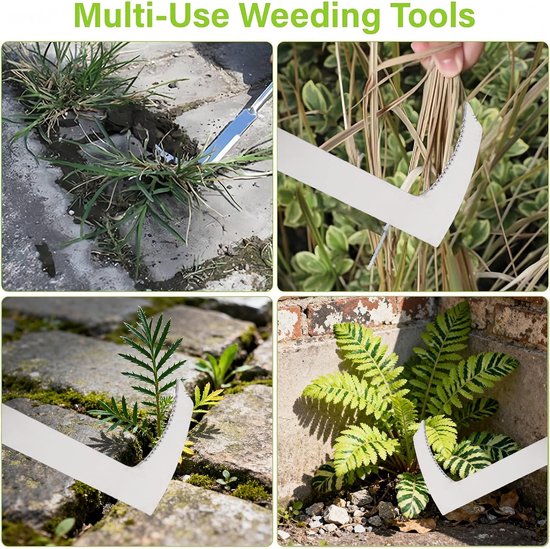 Onkruidverwijderaar Lange Steel - Tuin Gereedschap - Opritten Reinigen - 2-in-1 Koperen Borstel - 1.5 Meter - Zilver — afbeelding 5