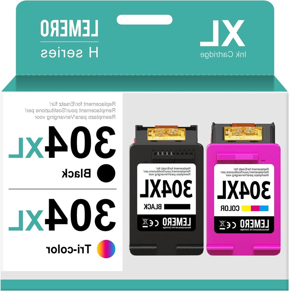 Inkt Cartridges - Printer Vulling - Thuisprinten Documenten - Hoge Capaciteit - 2 Stuks - Zwart Kleur