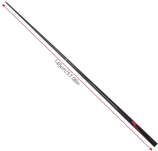 Biljartkeu - Poolkeu Snookerkeu - Precisie Spel - Koolstofvezel Constructie - 1.45 Meter - Zwart — afbeelding 5