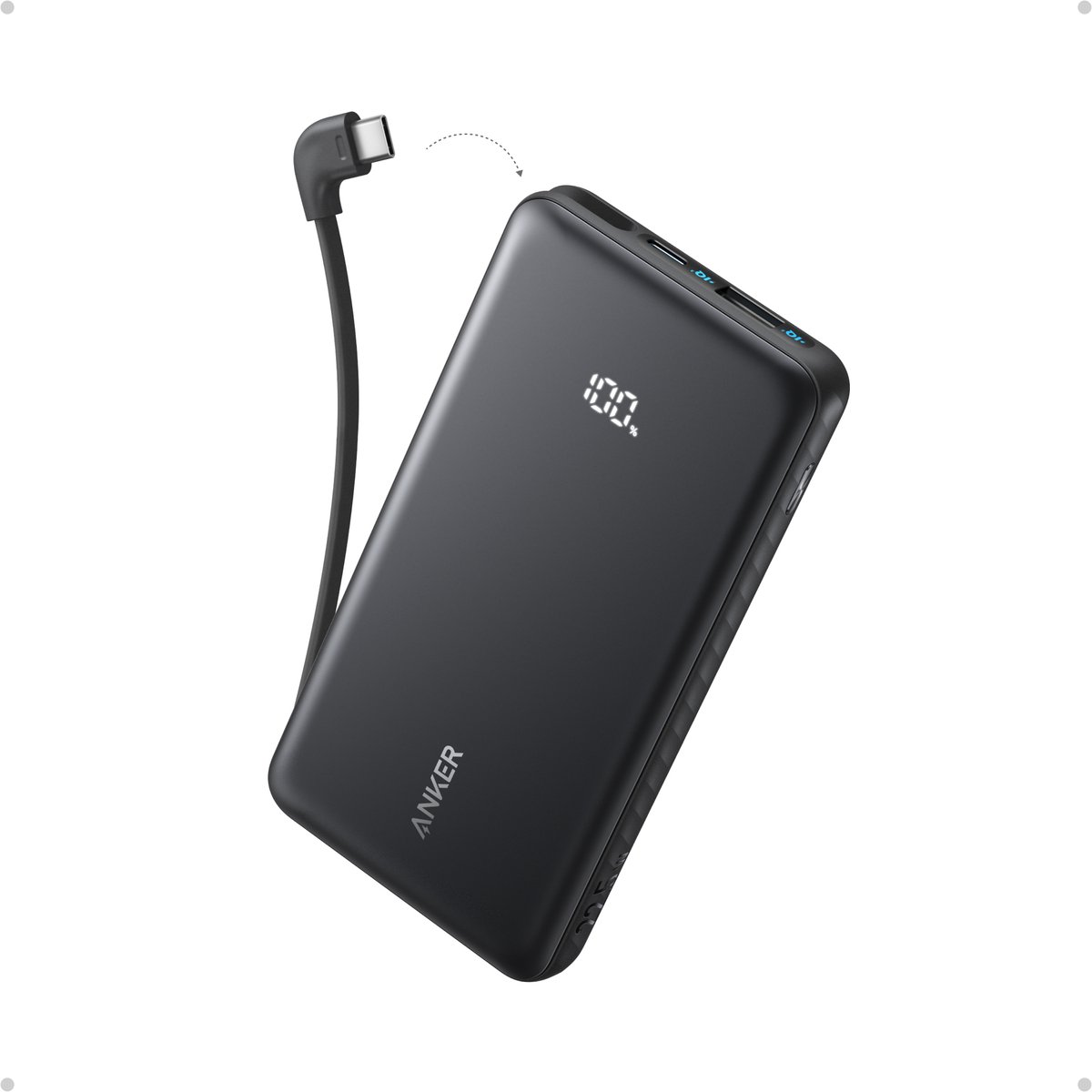Anker Zolo Powerbank, 10.000 mAh 22,5W Max Draagbare Lader, USB-C In- en Output Snelladen Accupack, Slank Reismaatje — cadeau in Elektronica - foto 2