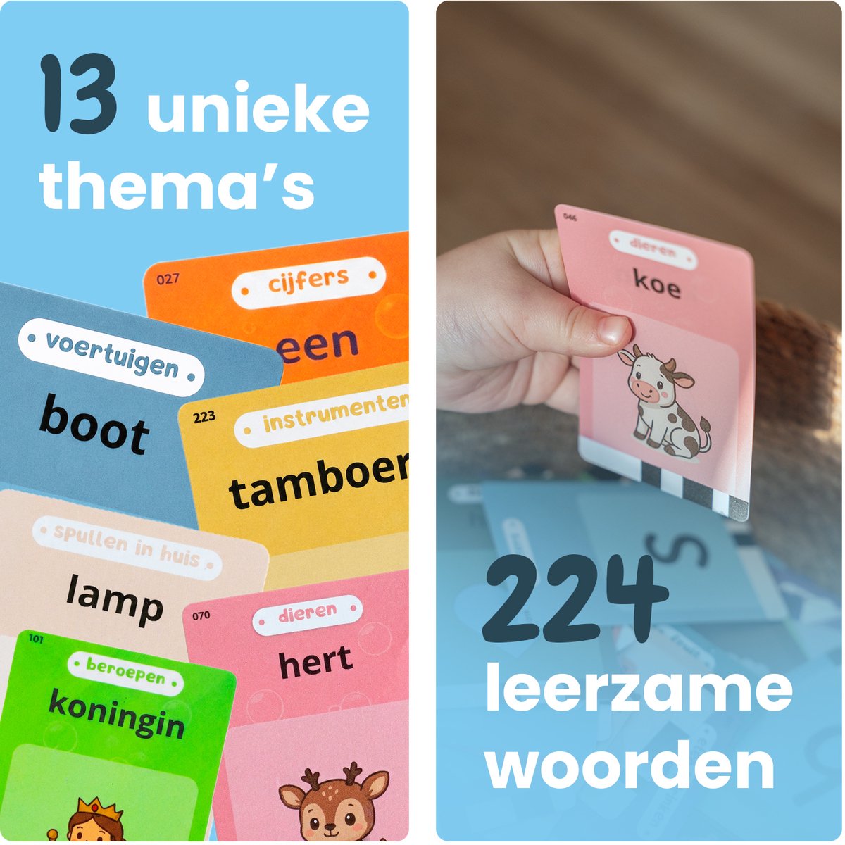 Beebie Babbels - De Taalbuddies Bundel Deal - 1x Blauwe Variant & 1x Roze variant - Educatief Speelgoed - Leer Nederlands - Montessori Speelgoed - Taalontwikkeling - Cognitieve Vaardigheden - Pratende Flitskaarten — afbeelding 14