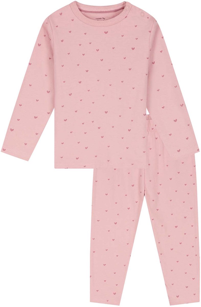 Prénatal peuter pyjama hartjes - Meisjes - Roze - Maat 80