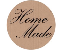 Sticker kraft Home Made -Sticker-Etiket – 35 mm rond – 500 st – Kraft