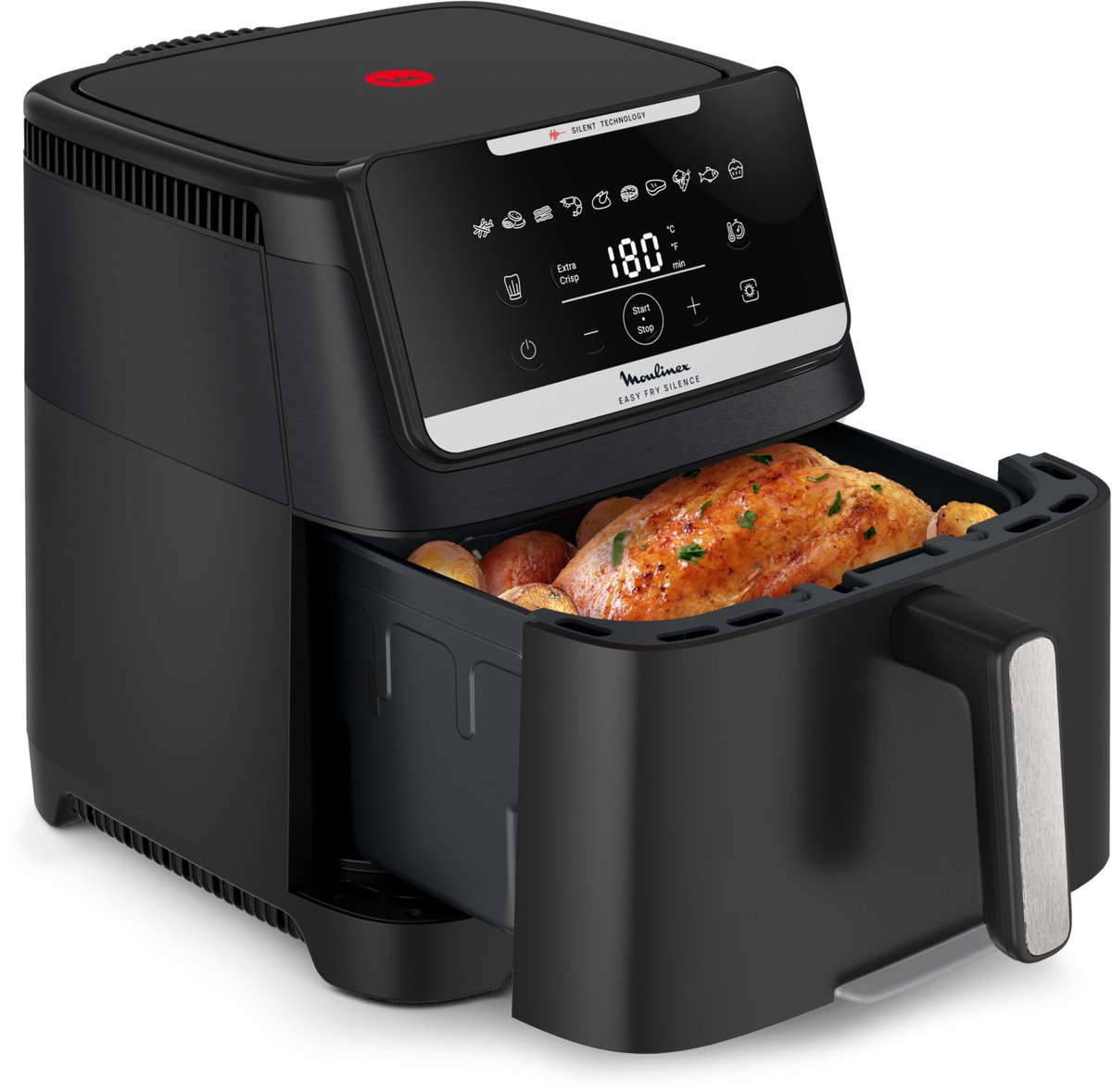 Moulinex Easy Fry Silence Enkel 7 l Vrijstaand 1800 W Heteluchtfriteuse Zwart