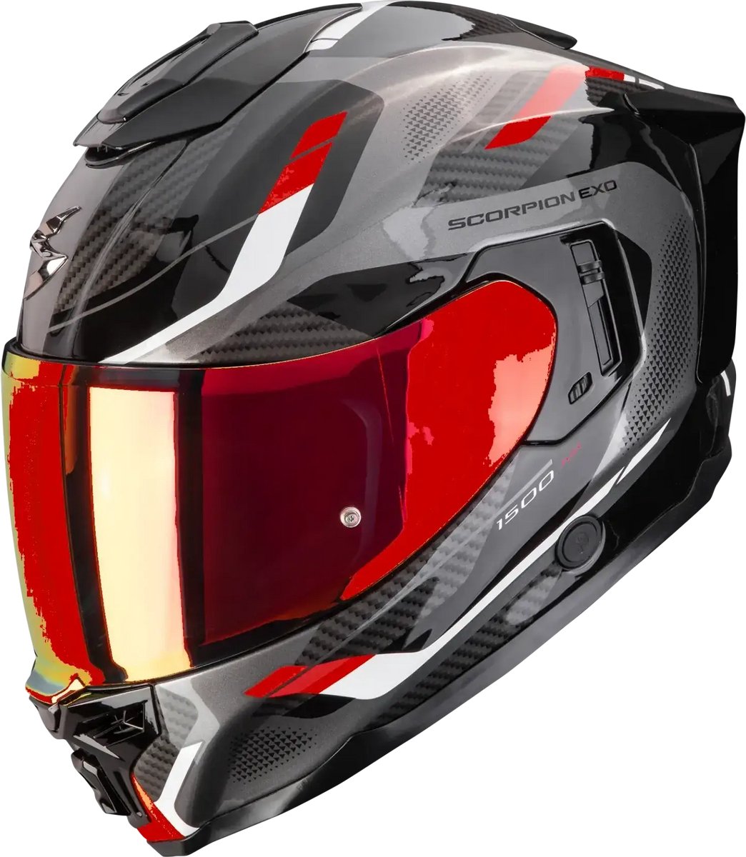 Scorpion EXO-1500 Sleek Black Red - Integraalhelm - Maat S - Motorhelm - ECE 22-06 gekeurd